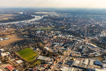 Speyer in the state Rhineland-Palatinate, Germany viewn from the air