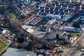 Former Promarkt site Am Rabensteinerweg in Speyer in the state Rhineland-Palatinate, Germany out of the air