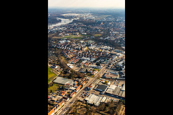 Drone image of Speyer in the state Rhineland-Palatinate, Germany
