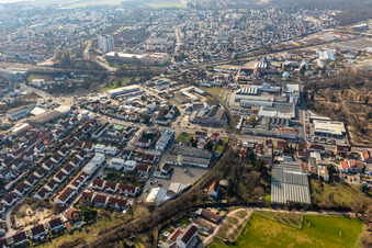 Drone image of Former Promarkt site Am Rabensteinerweg in Speyer in the state Rhineland-Palatinate, Germany