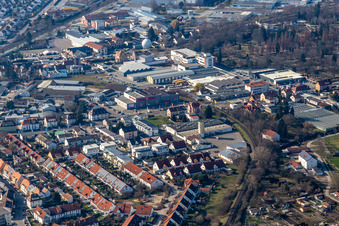 Aerial view of Former Promarkt site Am Rabensteinerweg in Speyer in the state Rhineland-Palatinate, Germany