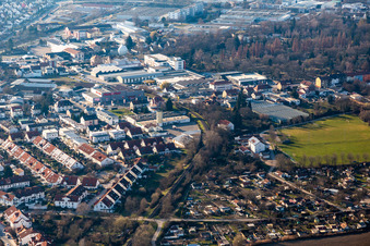 Aerial photograpy of Former Promarkt site Am Rabensteinerweg in Speyer in the state Rhineland-Palatinate, Germany