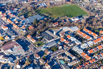 Former Promarkt site Am Rabensteinerweg in Speyer in the state Rhineland-Palatinate, Germany out of the air