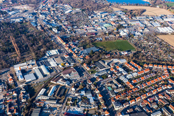 Aerial photograpy of Wormser Landstr in Speyer in the state Rhineland-Palatinate, Germany
