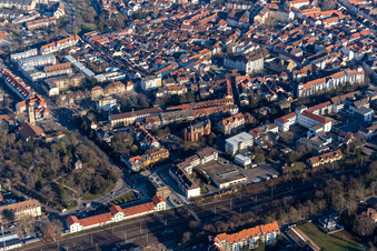 Hirschgraben at Adenauerpark in Speyer in the state Rhineland-Palatinate, Germany