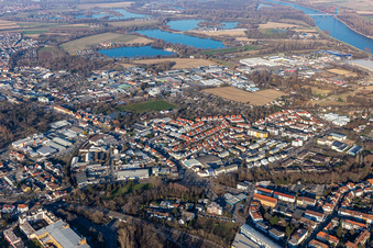 Aerial photograpy of North in Speyer in the state Rhineland-Palatinate, Germany