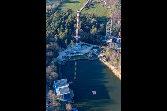 Aerial photograpy of Leisure Centre - Amusement Park Holiday Park GmbH on Holidayparkstrasse in Hassloch in the state Rhineland-Palatinate