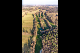 Aerial view of Pfalz Golf Club in the district Geinsheim in Neustadt an der Weinstraße in the state Rhineland-Palatinate, Germany