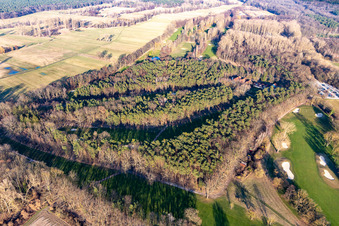 Aerial photograpy of Pfalz Golf Club in the district Geinsheim in Neustadt an der Weinstraße in the state Rhineland-Palatinate, Germany