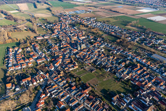 District Geinsheim in Neustadt an der Weinstraße in the state Rhineland-Palatinate, Germany out of the air