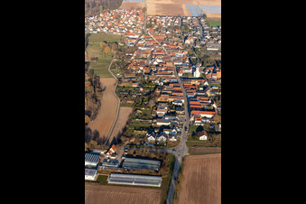Village view arround the main road in Freisbach in the state Rhineland-Palatinate, Germany
