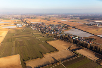 Aerial photograpy of Weingarten in the state Rhineland-Palatinate, Germany