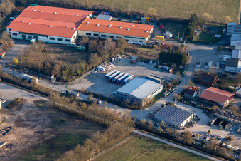 Industrial estate In der Sauheide, Bührmann Weine in Zeiskam in the state Rhineland-Palatinate, Germany