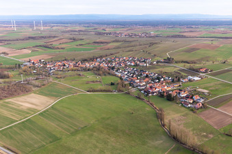 Oberhausen in the state Rhineland-Palatinate, Germany from above