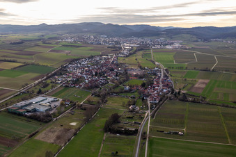 District Drusweiler in Kapellen-Drusweiler in the state Rhineland-Palatinate, Germany from the plane