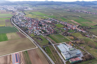 Drone recording of District Kapellen in Kapellen-Drusweiler in the state Rhineland-Palatinate, Germany