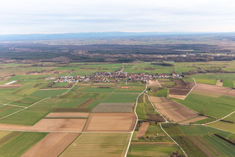 Aerial photograpy of Schweighofen in the state Rhineland-Palatinate, Germany