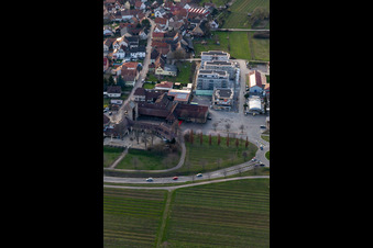Aerial view of New buildings Sylvanerstr in the district Schweigen in Schweigen-Rechtenbach in the state Rhineland-Palatinate, Germany