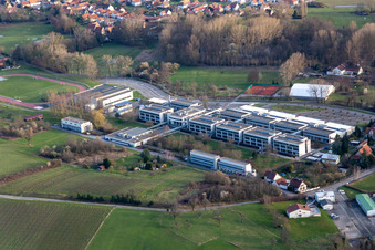 Aerial view of Lycée Stanislas in the district Altenstadt in Wissembourg in the state Bas-Rhin, France