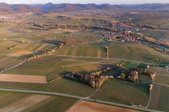 District Klingen in Heuchelheim-Klingen in the state Rhineland-Palatinate, Germany viewn from the air