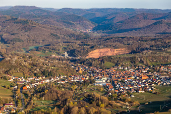 In front of the quarry in Albersweiler in the state Rhineland-Palatinate, Germany