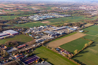 Industrial area Bornheim with Hornbach hardware store in Bornheim in the state Rhineland-Palatinate, Germany