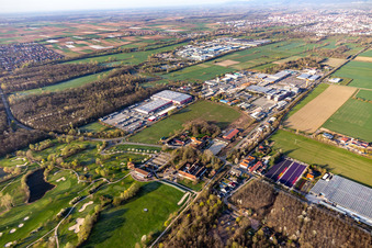Industrial area Bornheim with Hornbach hardware store in the district Dreihof in Bornheim in the state Rhineland-Palatinate, Germany