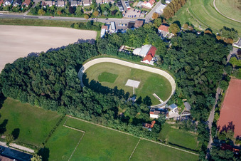 Range of cycle-racetrack in the forest of Hassloch in the state Rhineland-Palatinate