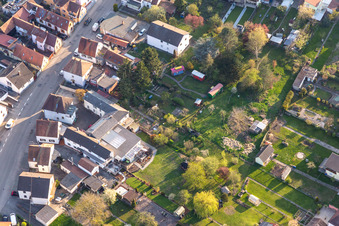 Aerial view of Holiday apartments in a trailer in Kandel in the state Rhineland-Palatinate, Germany