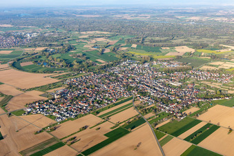 Town View of the streets and houses of the residential areas in Kappel in the state Baden-Wuerttemberg, Germany