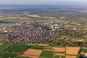 City area with outside districts and inner city area in Rust in the state Baden-Wuerttemberg, Germany