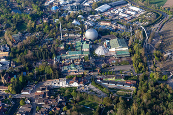 Eurosat CanCan Coaster in the locked down Leisure-Park Europa Park in Rust in the state Baden-Wuerttemberg, Germany