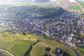 Oblique view of Lichteneck Castle in the district Hecklingen in Kenzingen in the state Baden-Wuerttemberg, Germany