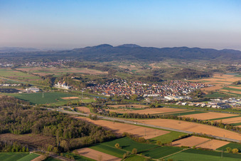 Town View of the streets and houses of the residential areas in Riegel am Kaiserstuhl in the state Baden-Wurttemberg, Germany