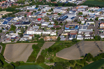 Industrial area Siemensstr, Industriestr in the district Eggenstein in Eggenstein-Leopoldshafen in the state Baden-Wuerttemberg, Germany