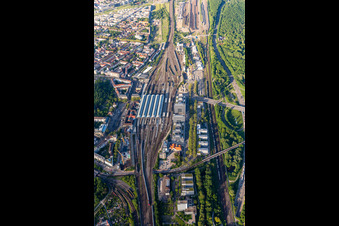 Main station Karlsruhe in the district Südweststadt in Karlsruhe in the state Baden-Wuerttemberg, Germany
