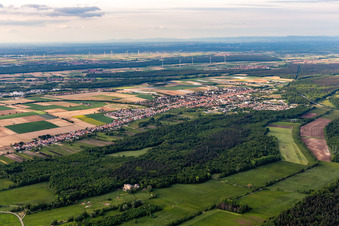 Bird's eye view of Kandel in the state Rhineland-Palatinate, Germany