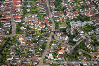 Offenbach an der Queich in the state Rhineland-Palatinate, Germany from the drone perspective