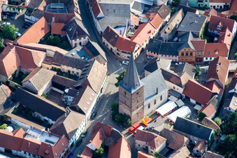 Church building in the village of in Grosskarlbach in the state Rhineland-Palatinate