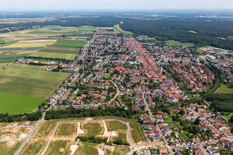 Kandel in the state Rhineland-Palatinate, Germany viewn from the air