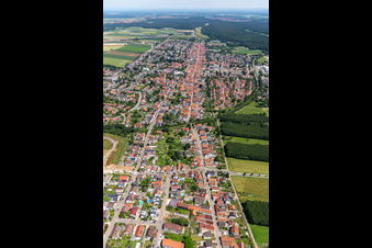 Kandel in the state Rhineland-Palatinate, Germany from the drone perspective