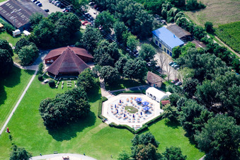 Beach bar, pizzeria & SUP station ALOHA at the Erlichsee leisure campsite in the district Oberhausen in Oberhausen-Rheinhausen in the state Baden-Wuerttemberg, Germany