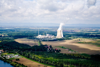 EnBW's nuclear power plant on the Rhine in Philippsburg in the state Baden-Wuerttemberg, Germany