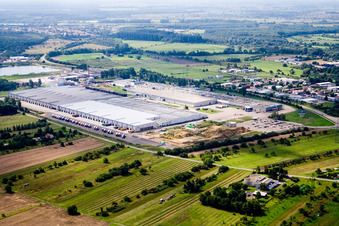 Goodyear from the northeast in Philippsburg in the state Baden-Wuerttemberg, Germany