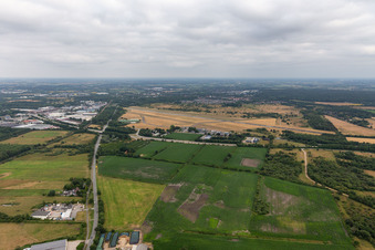 Aerial view of Flensburg Airport in the district Weiche in Flensburg in the state Schleswig Holstein, Germany