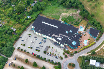 Spa and swimming pools at the swimming pool of the leisure facility Campusbad Flensburg in Flensburg in the state Schleswig-Holstein, Germany