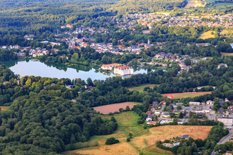 Castle Glücksburg in the castle pond in Glücksburg in the state Schleswig Holstein, Germany