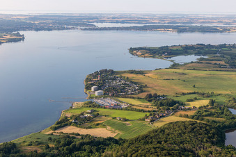 Aerial view of Show end in the district Bockholm in Glücksburg in the state Schleswig Holstein, Germany