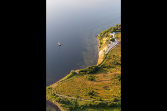 Aerial photograpy of Water surface at the seaside in the Flensburger Foerde in Holnis in the state Schleswig-Holstein, Germany