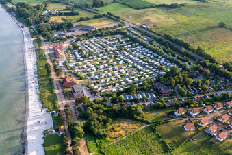 Aerial view of Camping HOLNIS, Ostseecamp Glücksburg - Holnis in the district Bockholm in Glücksburg in the state Schleswig Holstein, Germany